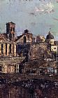 Antonio Mancini Italian Town View painting
